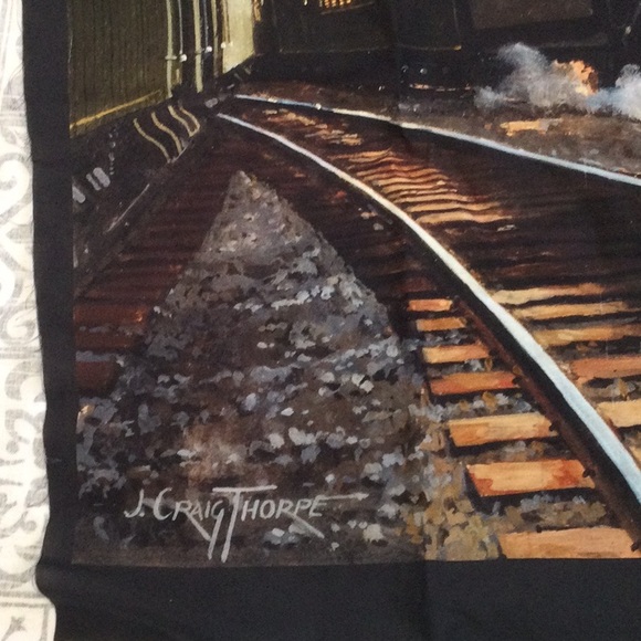 Two train quilt sewing panels. Featuring J. Craig Thorpe locomotive art - Picture 5 of 6